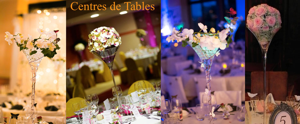 décoration centres de tables mariage chambery